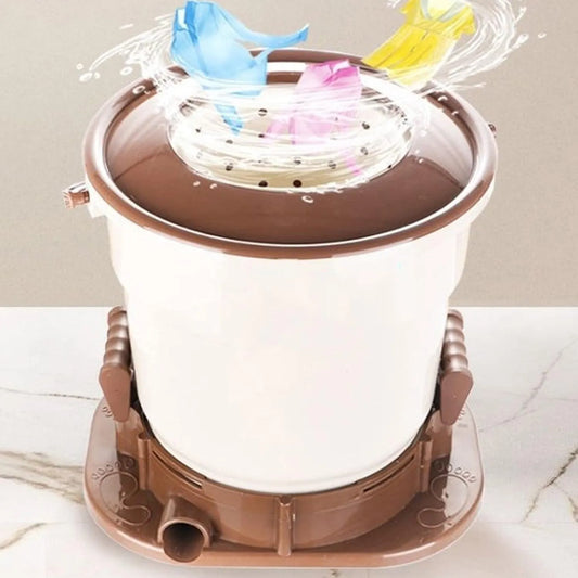 Fadiadem, Sušičky s tepelným čerpadlem, Přenosný centrifugový sušič Mini non-elektrické ruční bubnové sušičky, Kompaktní, Bílá, 35 x 36