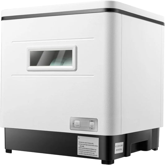 KEESUNG, Stolní myčky nádobí, Myčka nádobí z nerezové oceli 800W, přenosná malá myčka nádobí mini myčka nádobí, Stříbro / bílé, 800W, 220 V