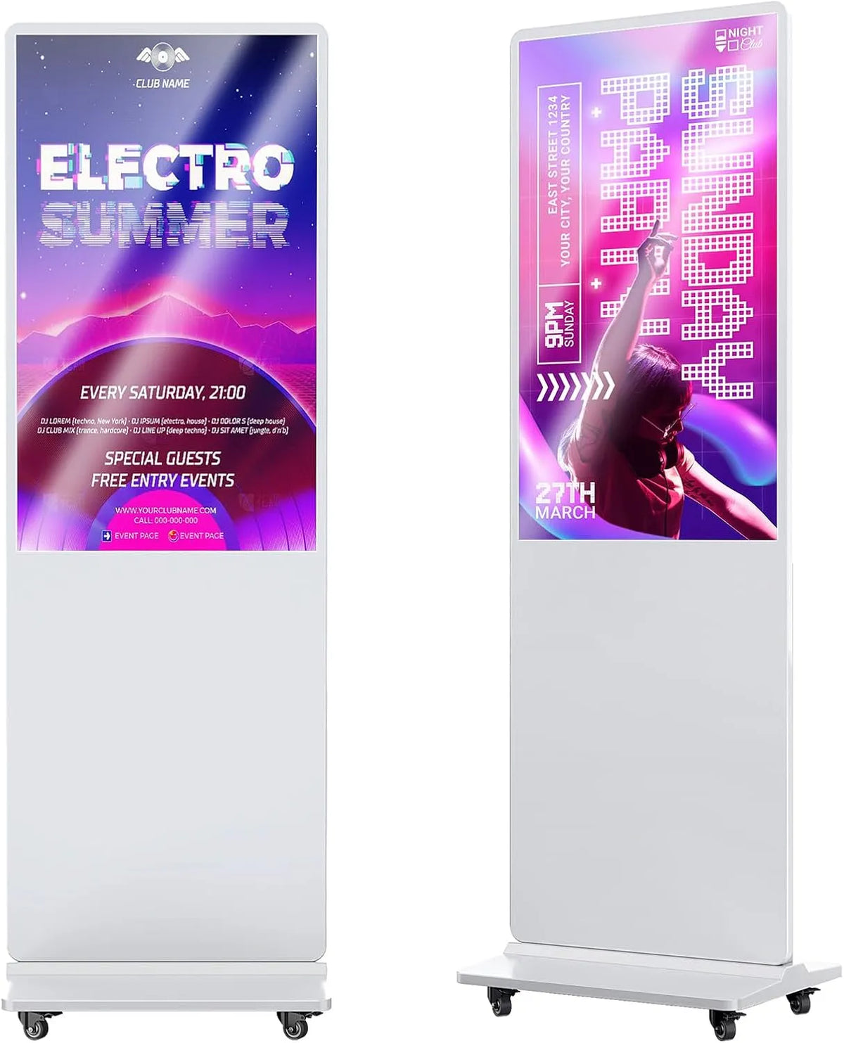 HomeTreeX, Monitory, 43 'Digitální Signage displej Inteligentní Android LCD Sign Kiosek Elektronické, Bílá, 43 ', 4K