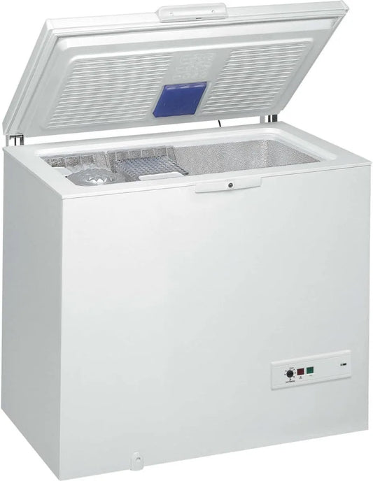 Whirlpool WHM31112, Truhlicové mrazničky, 2 / 315 l užitečné kapacity / Super mrazicí funkce / Vnitřní osvětlení / Dvířka, Bílá, 315 l, 16 kg