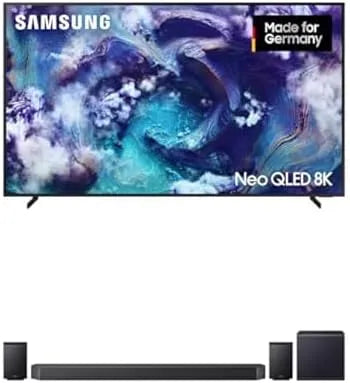 Samsung 4.0.2-Kanal-R 11.1.4-Kanal-Soundbar, Televizory, HW-Q995GF Neo QLED 8K TV QN900F 85 palců (214 cm) Mini LED AI TV s 8K Upscaling, Černá