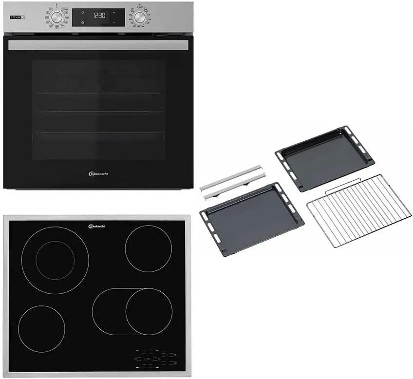 Bauknecht Glaskeramik-Kochfeld/60cm/Inox, Sety sporáku a trouby, A+/ BAKO 466 Steam RAD Instalace oven- cooky field kombinace / horkovzdušné