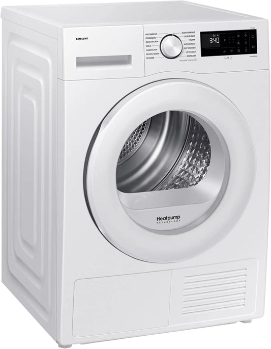 Samsung DV90DG52A0TEEG DV5000D, Sušičky s tepelným čerpadlem, Tepelné čerpadlo Dryer, 9 kg, EEK: C, Suché oblečení s LED displej, Optimální, Bílá