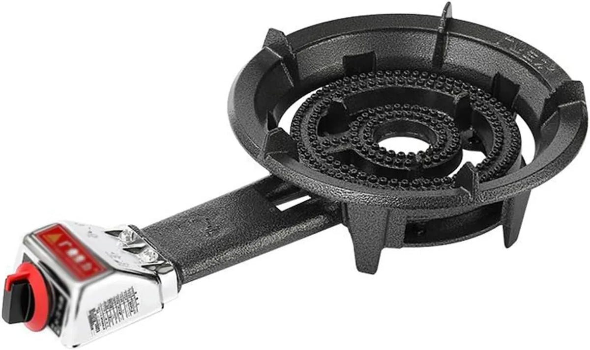 Generisch, Varné desky, Plynová varná deska s hořákem, ochrana proti plamenům a litinový rám, vysoká, Černá, 10 kW, 2 cm