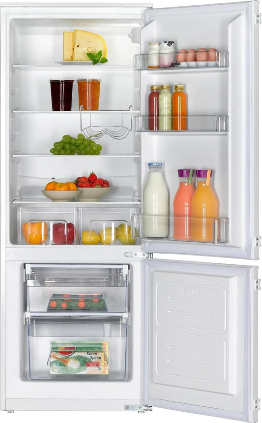 Amica, Kombinované chladničky s mrazákem, built- in lednice kombinace EKGC 16156 / 1450mm niche / drag dveře technology /, Černá, 1450mm, 212 l
