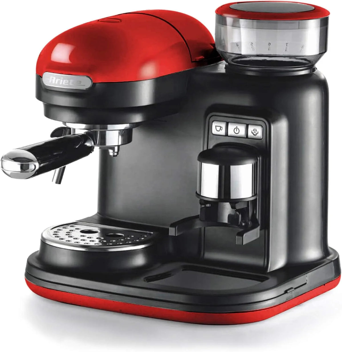Ariete, Plně automatické kávovary, kávovar s kávovarem moderna 1318, autentická káva, filtr pro 1 nebo 2 šálky, Červená, 250 g