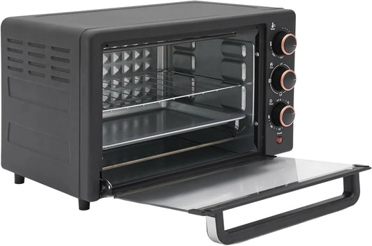 HOMEONENIC C-250, Mini trouby, Mini trouba 22 litru Pizza trouba Kempování Pečivo 1000W 120 ° ° C Timer 0-60, Černá / stříbrná, 22 l, 1000W