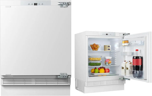 PKM KS133UBE, Kombinované chladničky s mrazákem, built- in fullroom lednice, 138 litrů kapacita, pevná technologie dveří, výměnná, Bílá, 138 l