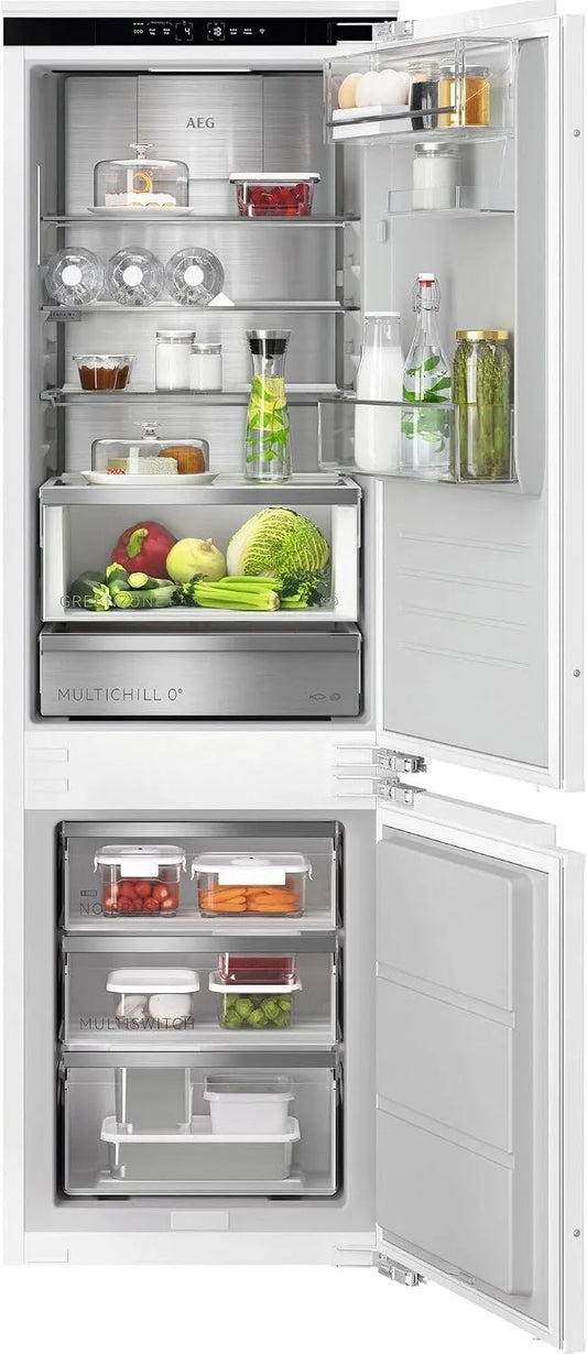 AEG TC9VS181BC, Kombinované chladničky s mrazákem, WiFi built- in lednice- mrazák 178cm, Series 9000 MultiChill: 0 ° -Stupnice -3 °, Bílá, 178cm