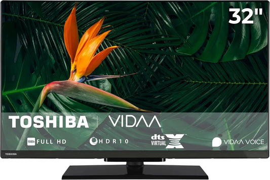 TOSHIBA 32LV3F63DAZ, Televizory, TV 32 palců VIDAA Smart TV s rozlišením Full HD, Černá, 32L, Full HD, 10 v, 80 cm