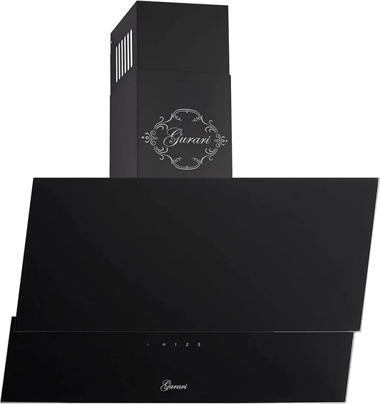 Gurari, Nástěnné digestoře, rozsah kapuce 60cm bezhlavý GCH D 268 6 BL Prime kapuce černé sklo, Černá, 60cm, 596 mm, 360 mm, 370 mm