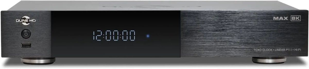 Dune HD 8Gb/64Gb I2S-E, Klienti, kteří se streamují, Max 8K, Full- Sized Media Player, Android Box, Dolb Visio, Atmo, HDD Rack, Černá, 8G, 64G
