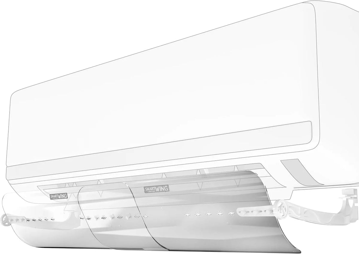 Smart Wing, Paliva, mřížky a větrání, Plus vzduchový deflektor s klimatizací, extensible 60- 110 cm, Bílá, 110 cm