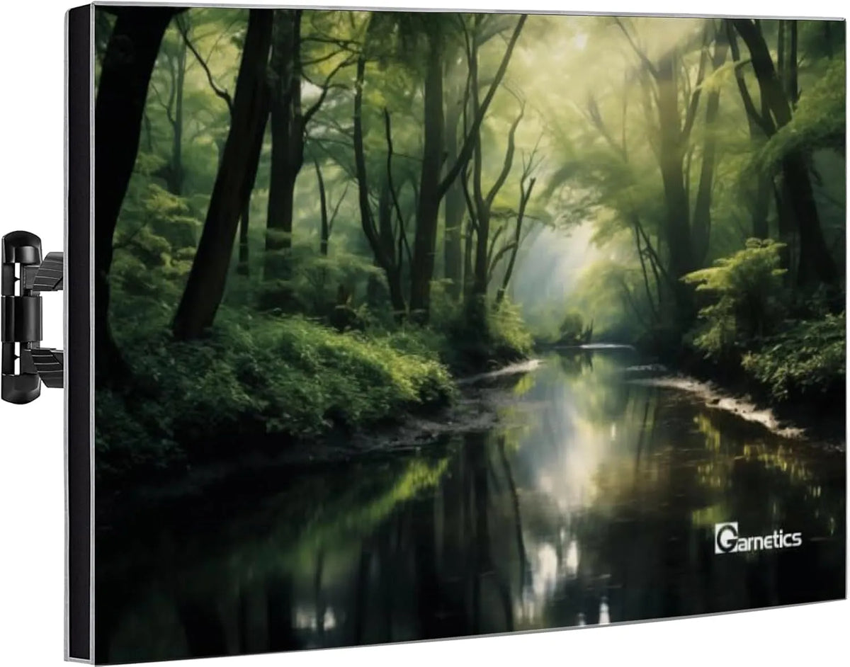 Garnetics 600D, Ochranné prvky obrazovky TV Cover Outdoor 50 palců - Neodolný proti větru - Ochranný pouzdro pro TV na, Černá