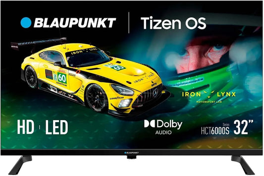 BLAUPUNKT DVB-C/T/T2/S2 32HTC6000S, Smart TV 32 palců, HD LED, Tizen OS 8.0, WLAN, Bluetooth 5.1, Dolby Digital Plus, Černá, 1366 × 768, 5 G