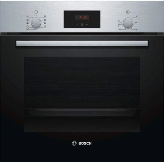 Bosch HBF114ES0, Trouby, ová série 2 Elektrická 66l Pece z nerezové oceli, Stříbrná, 66l