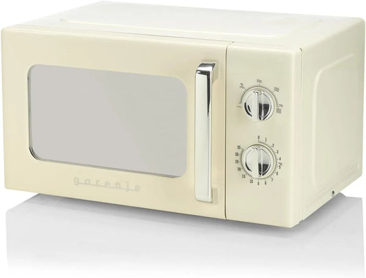 Gorenje MO20E1HRL, Kompaktní mikrovlnné trouby, Mikrovlnná trouba / 20L / 700 W / AquaClean / Timer / Thawing Function / 5 výkon, Bílá, 20L