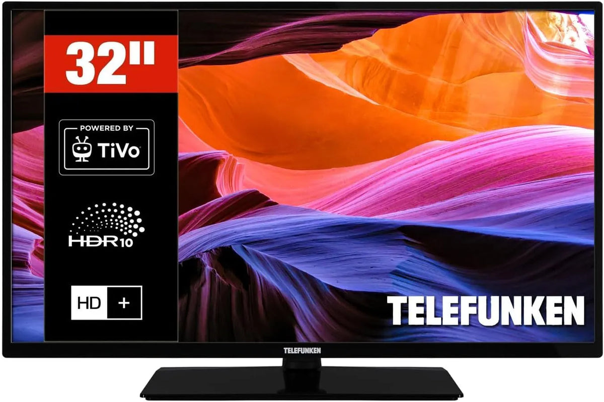 TELEFUNKEN T32X840, Televizory, Telefony Domů 32 palců TV Smart TV / TiVo / HD rozlišení, Černá, 32X840, 80 cm, 1366 x 768, 12V