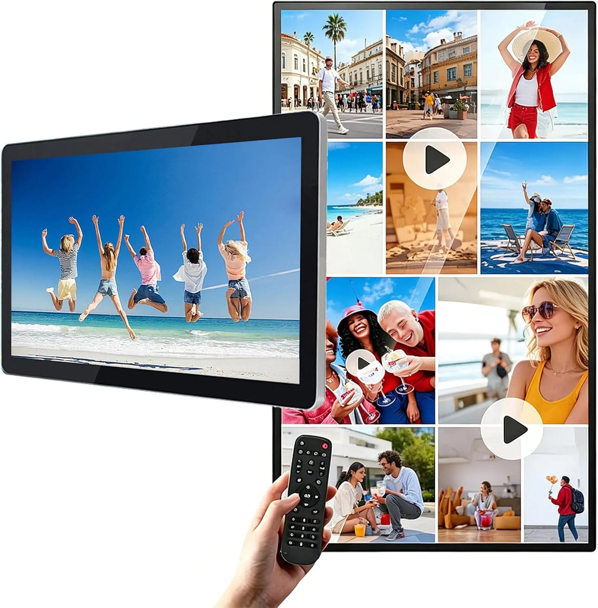 Giuggiolared 18.5in, Monitory, Digitální signage displej - Elektronická montáž na zeď Billboard pro restauraci &, Černá, 4G, 5 G, 3G