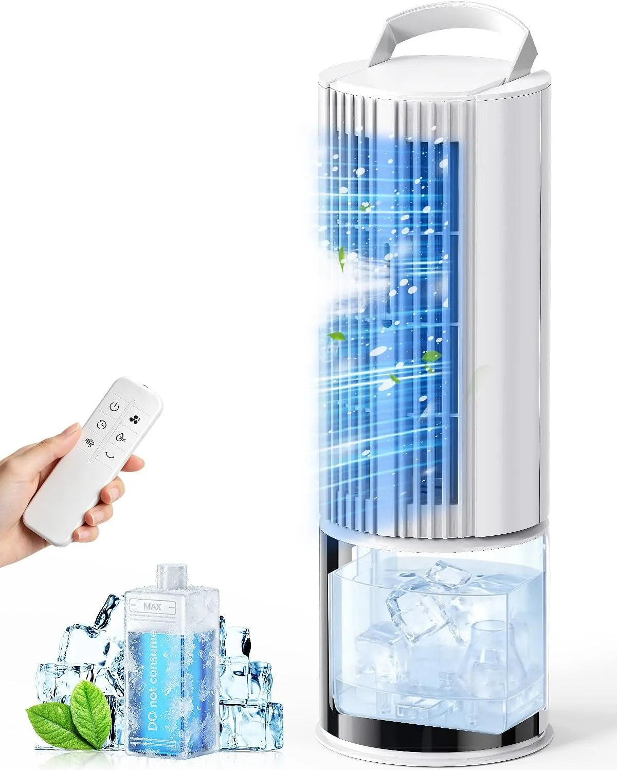 MaidellAir 6in1, Mobilní klimatizace, chladič vzduchu s 3 rychlostí, turbo režim, spící vítr, Bílá, 35 dB