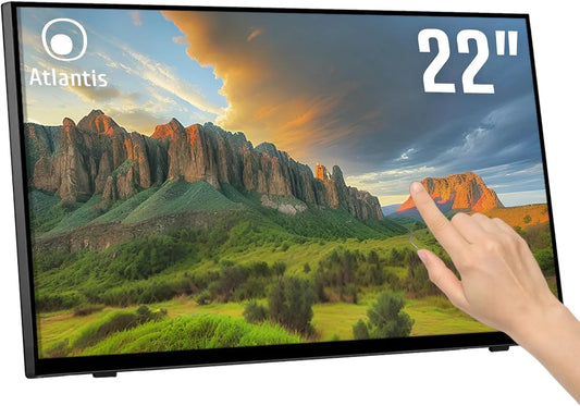 Atlantis 10-Punkt-Touch, Monitory, Touch Monitor 22 palců Full HD s 10bodovým dotykem, sklo 7H, Černá, Full HD, 22 ', 21.45', 1920x1080