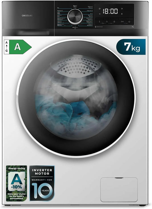 Cecotec, Pračky, Pračka 7 kg Bolero DressCode 7500 Inverter A, Bílá, 7 kg