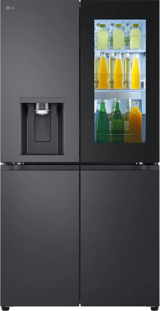 LG GMG960EVEE, Kombinované chladničky s mrazákem, Multi- dveře Lednice s mrazákem (638 L, třída energie E) s InstaView a Craft Led, Stříbrná, 638 L